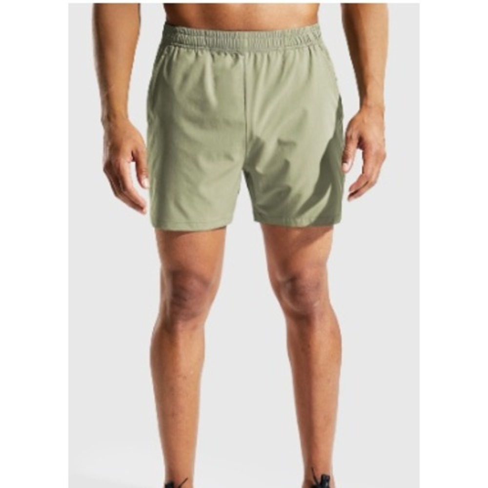 Mier Shorts Running PaceLite Men's Medium Green Gym Workout Athletic 5" Inseam